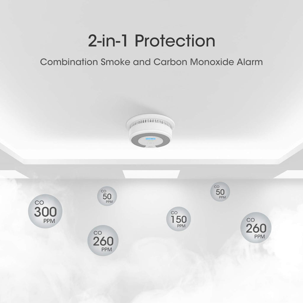 10-Year Battery Combination Smoke Carbon Monoxide Detector Alarm K116248
