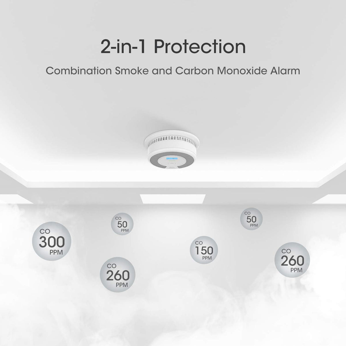 10-Year Battery Combination Smoke Carbon Monoxide Detector Alarm K116248