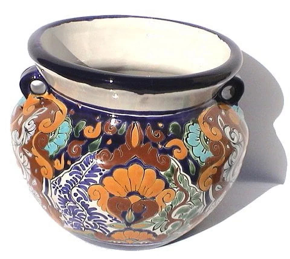 Rainbow Mexican Talavera Ceramic Garden Pot U217