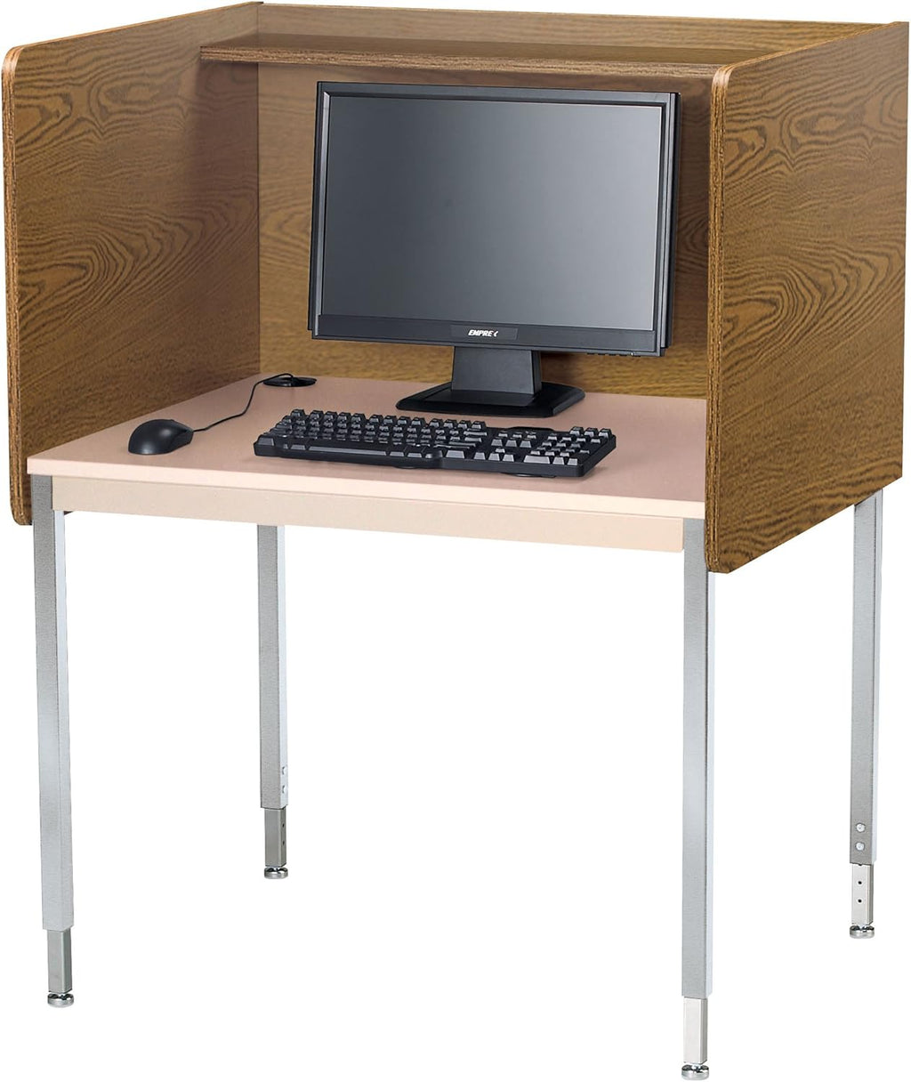 Medium Oak Computer Carrel P202