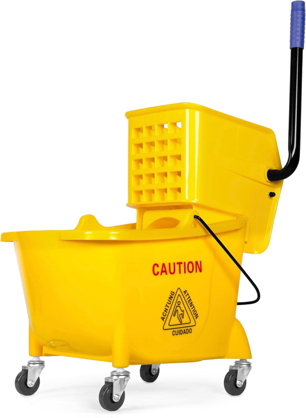 26-Quart Rolling Mop Bucket with Down Press Wringer B7517