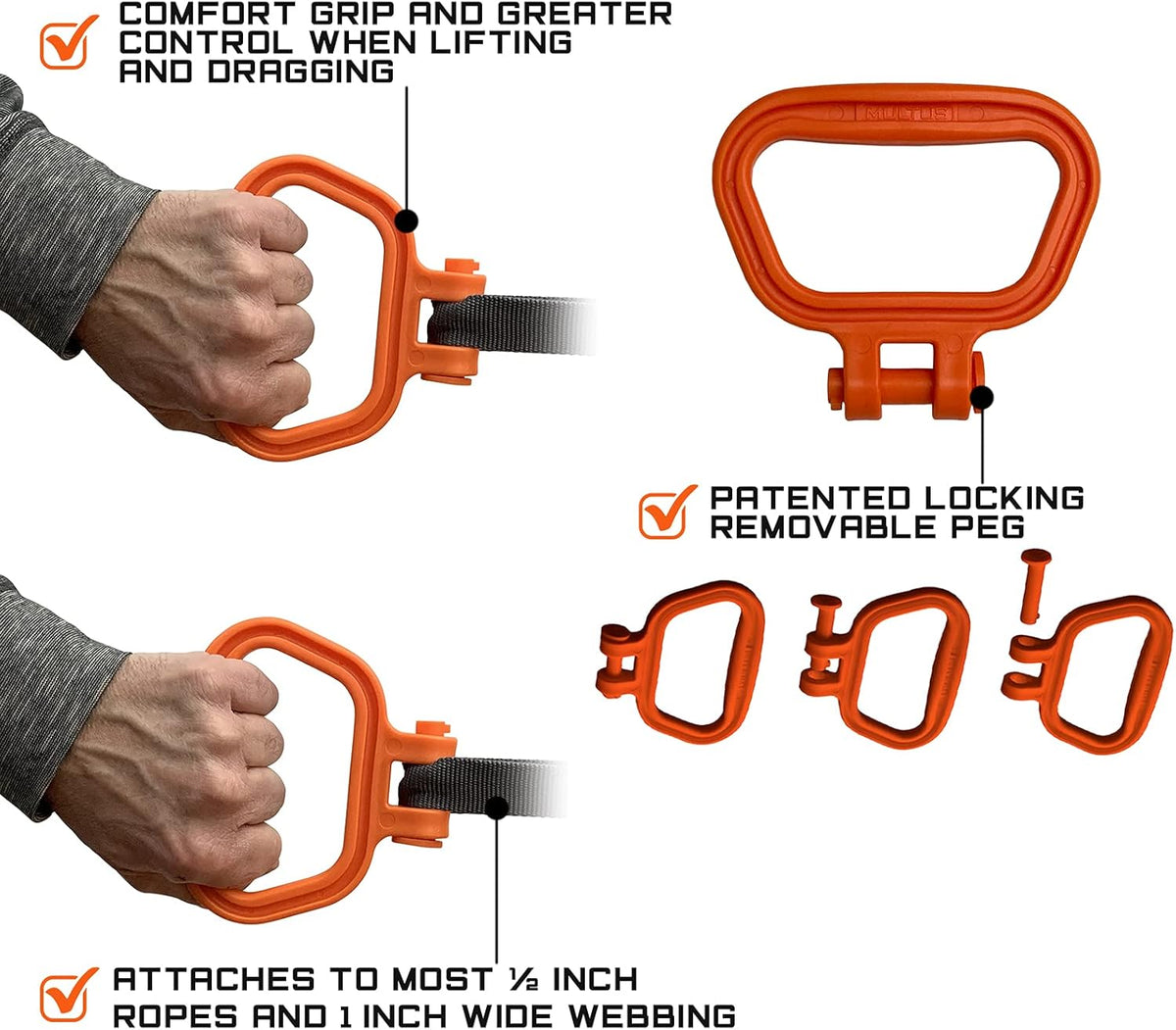 4 Pack Lifting Strap System for Furniture, Appliances, Boxes and Construction Materials U90866