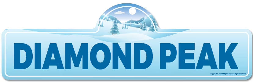 Street Sign Ski Décor Q2023