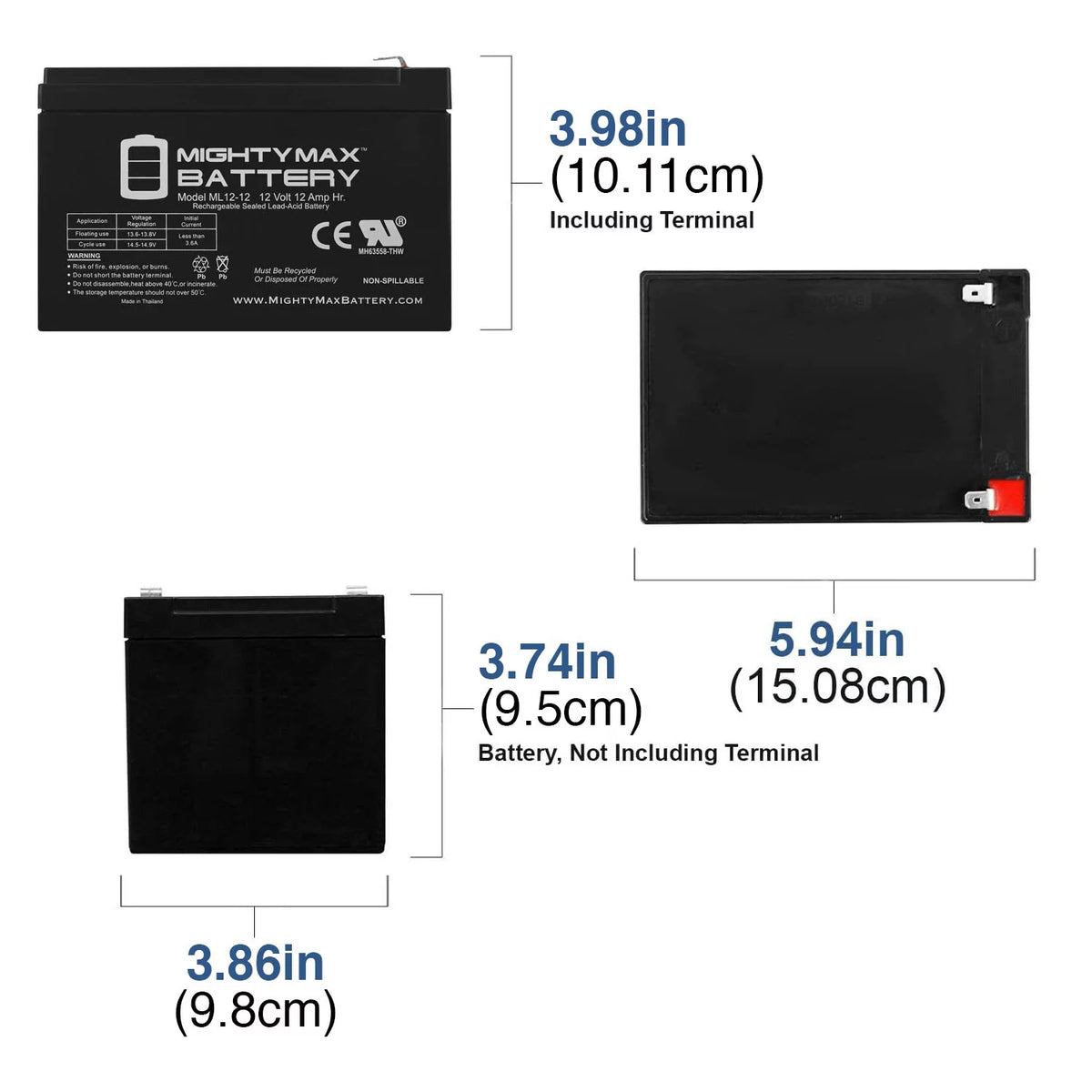 12V 12AH Sealed Lead Acid Battery B348553
