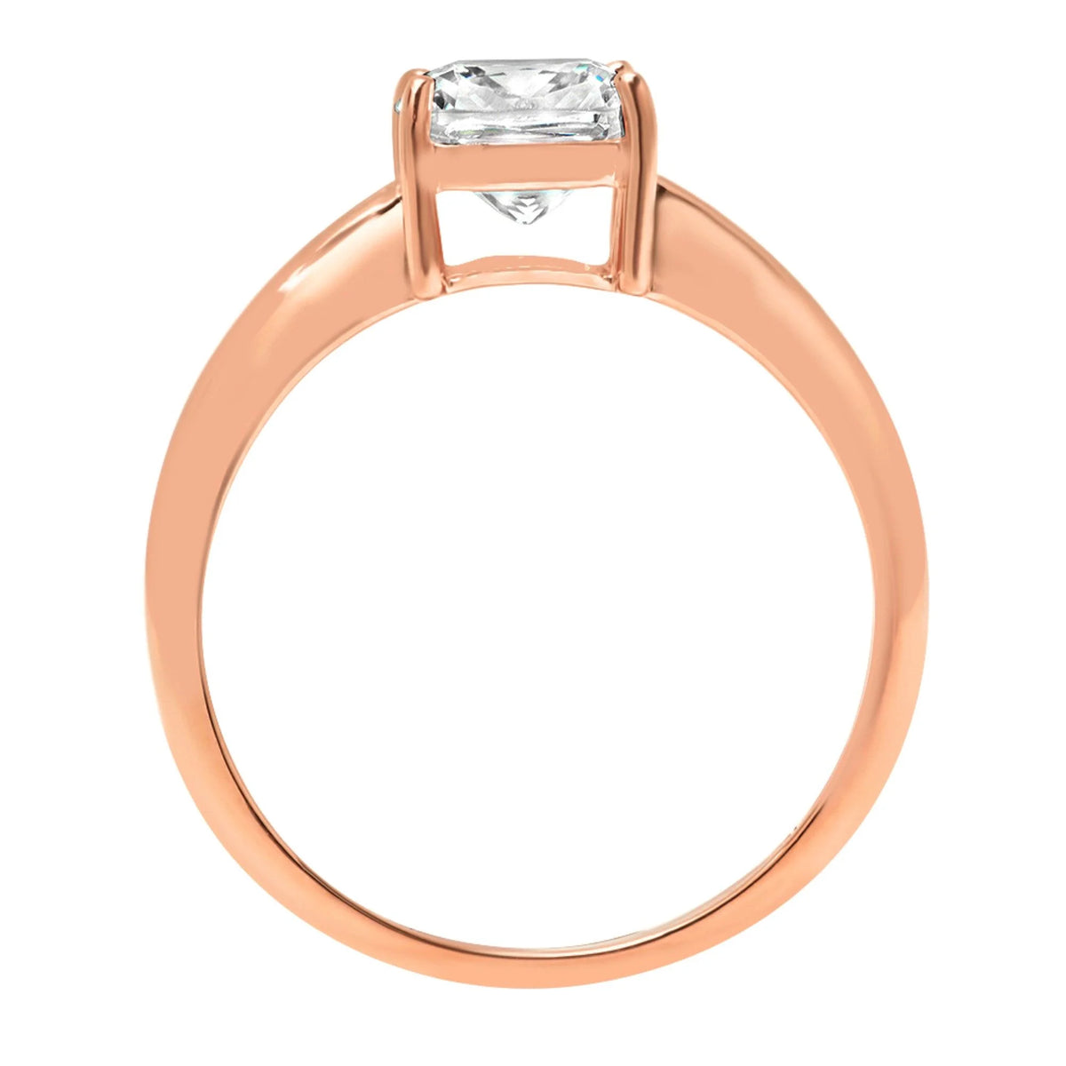 18K Rose Gold Solitaire Engagement Ring size 3.5 H61192