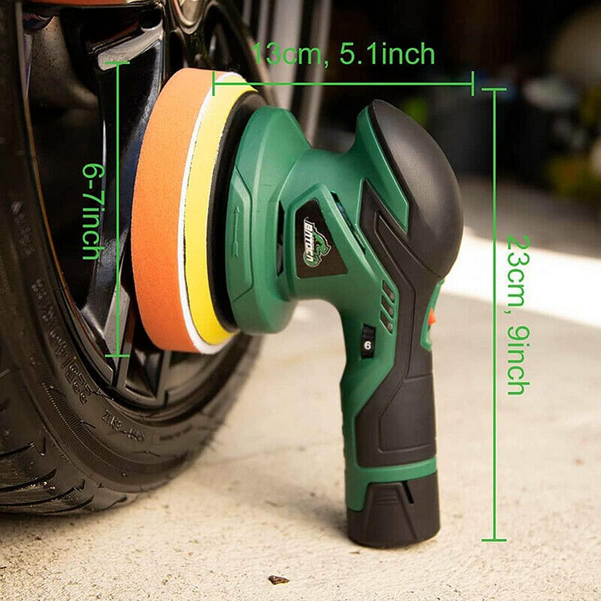 Cordless Car Buffer Polisher with 12V Lithium Rechargeable Battery Brushless Polisher E40162