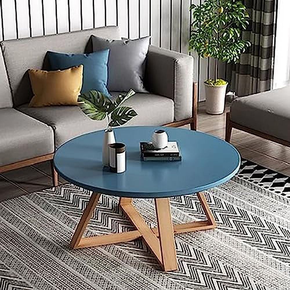 Solid Wood Round Coffee Table 28'' White T394