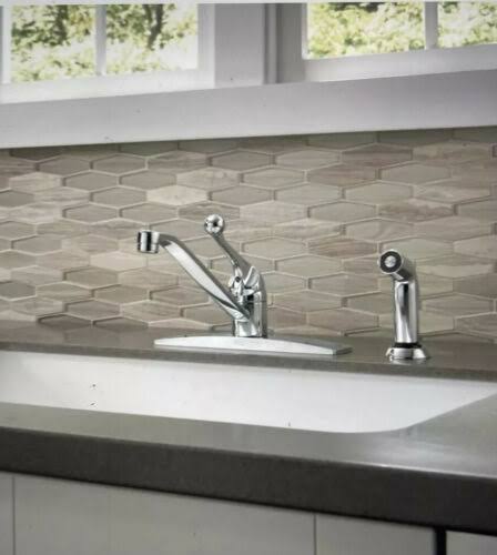 Single Handle Kitchen Faucet with Spray - Chrome T4818