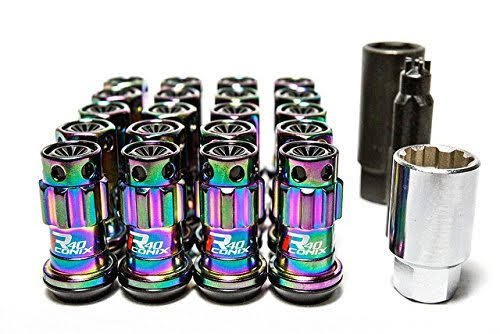 20 Piece Lug Nut Set with Black Plastic Cap D173