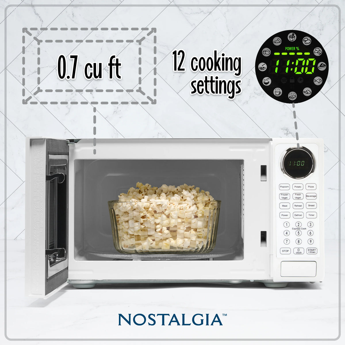 0.7 Cu Ft Retro Microwave I54102