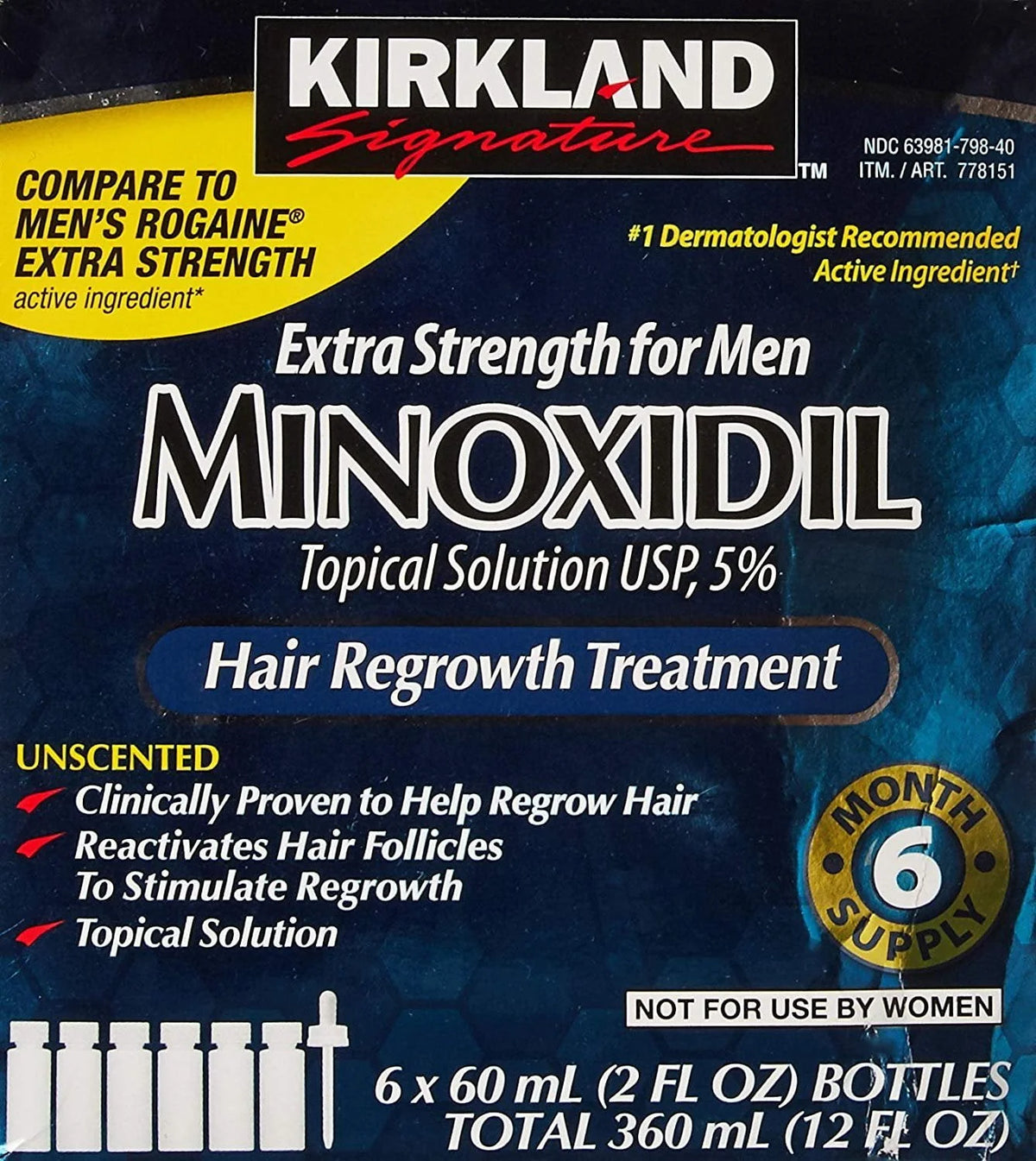 Minoxidil 5% Extra Strength Hair Regrowth for Men Q5360