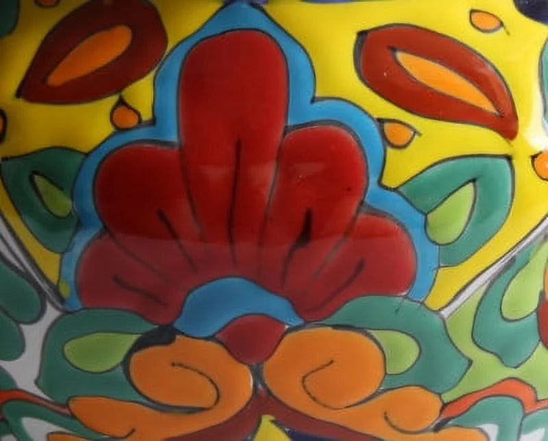 Rainbow Mexican Talavera Ceramic Garden Pot U217