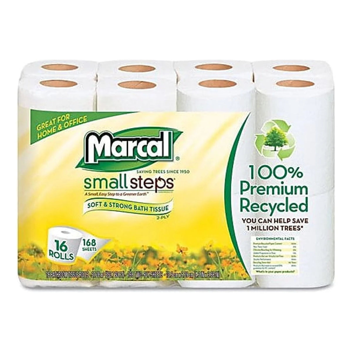 100% Recycled Two-Ply Toilet Paper, White, 96 Rolls Q91852