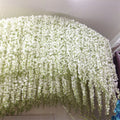 White Artificial Silk Wisteria Flowers 20pcs C9474