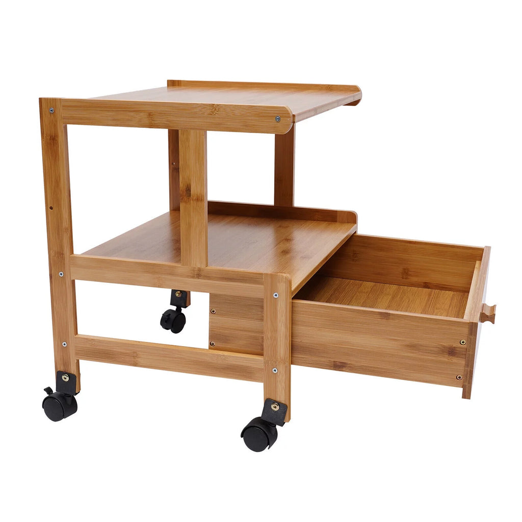 2-Tier Mobile Printer Stand with Wheels Y969260