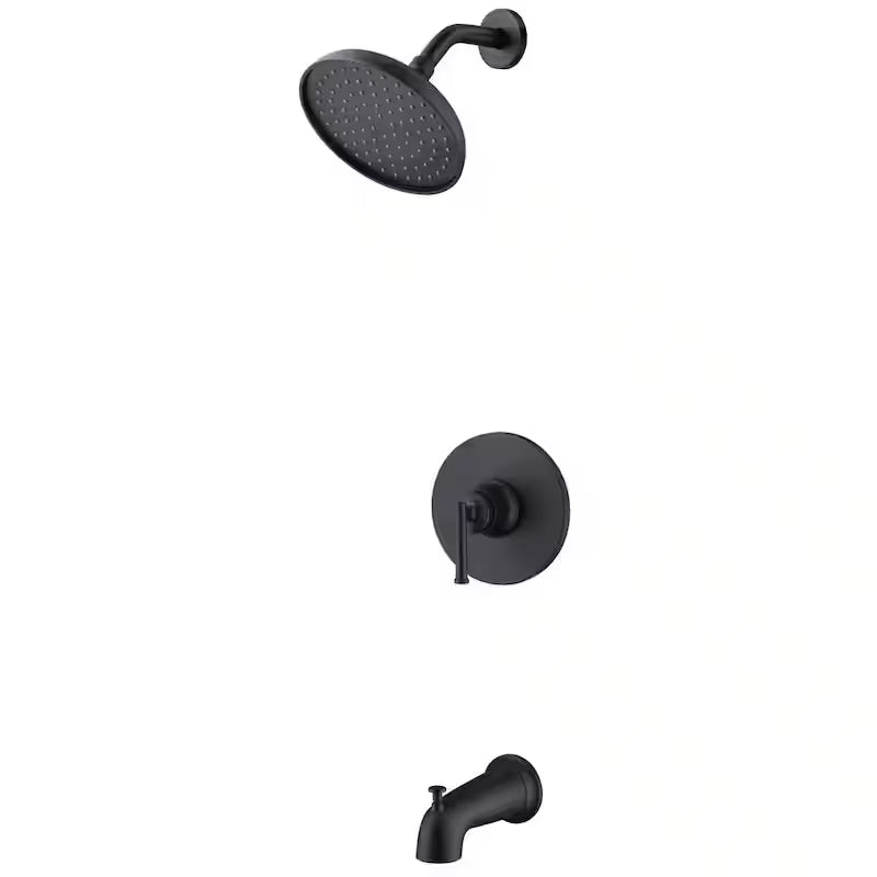 Single Handle 1-Spray Tub and Shower Faucet 1.8 GPM Matte Black X561