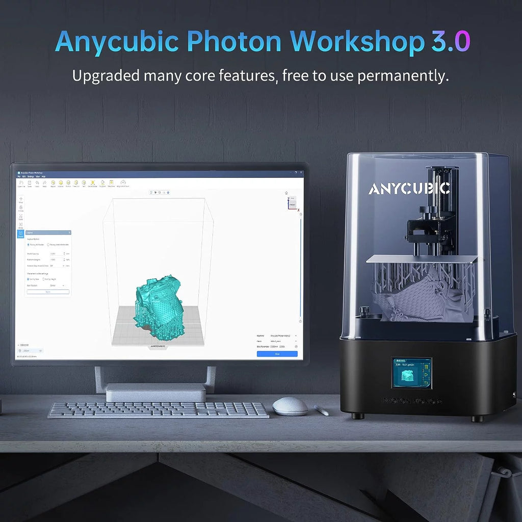 LCD 4K Resin 3D Printer with 5 KG UV Resin O43302
