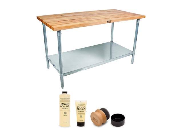 Maple Wood Top Work Table with Lower Shelf H6251