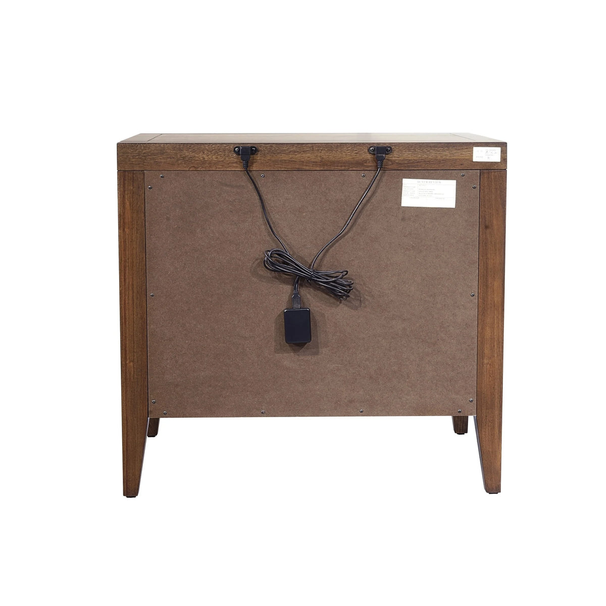 Two Drawer Walnut Nightstand Z60229
