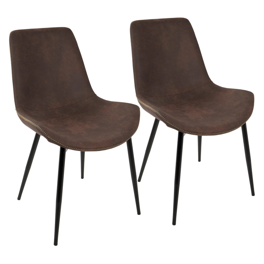 Black Gray Set Of 2 Dining Chairs H6641