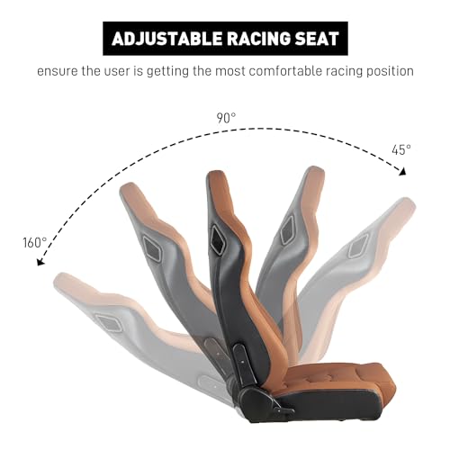 Black PVC Leather Bucket Seats with Dual Lock Sliders J5267