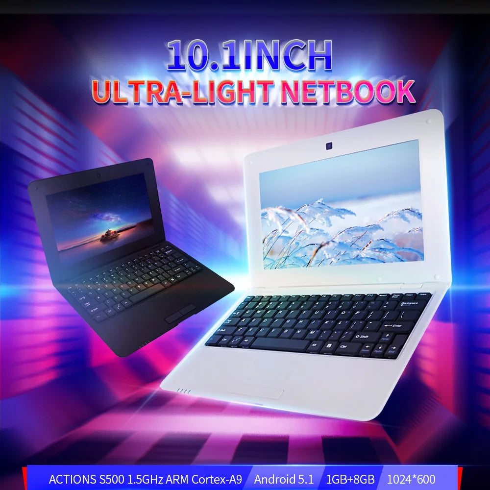 10.1inch Portable Netbook Black Q235