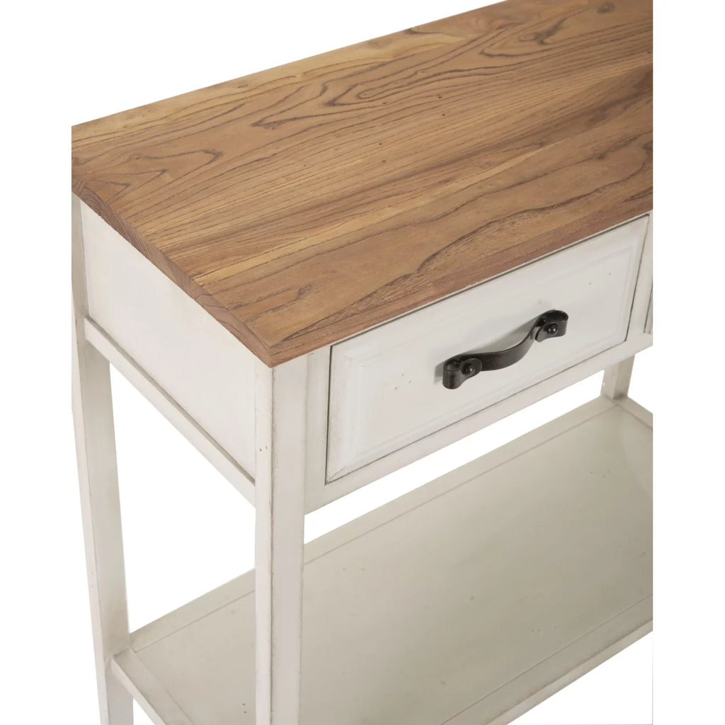 White Console Table With Storage Drawers F14080