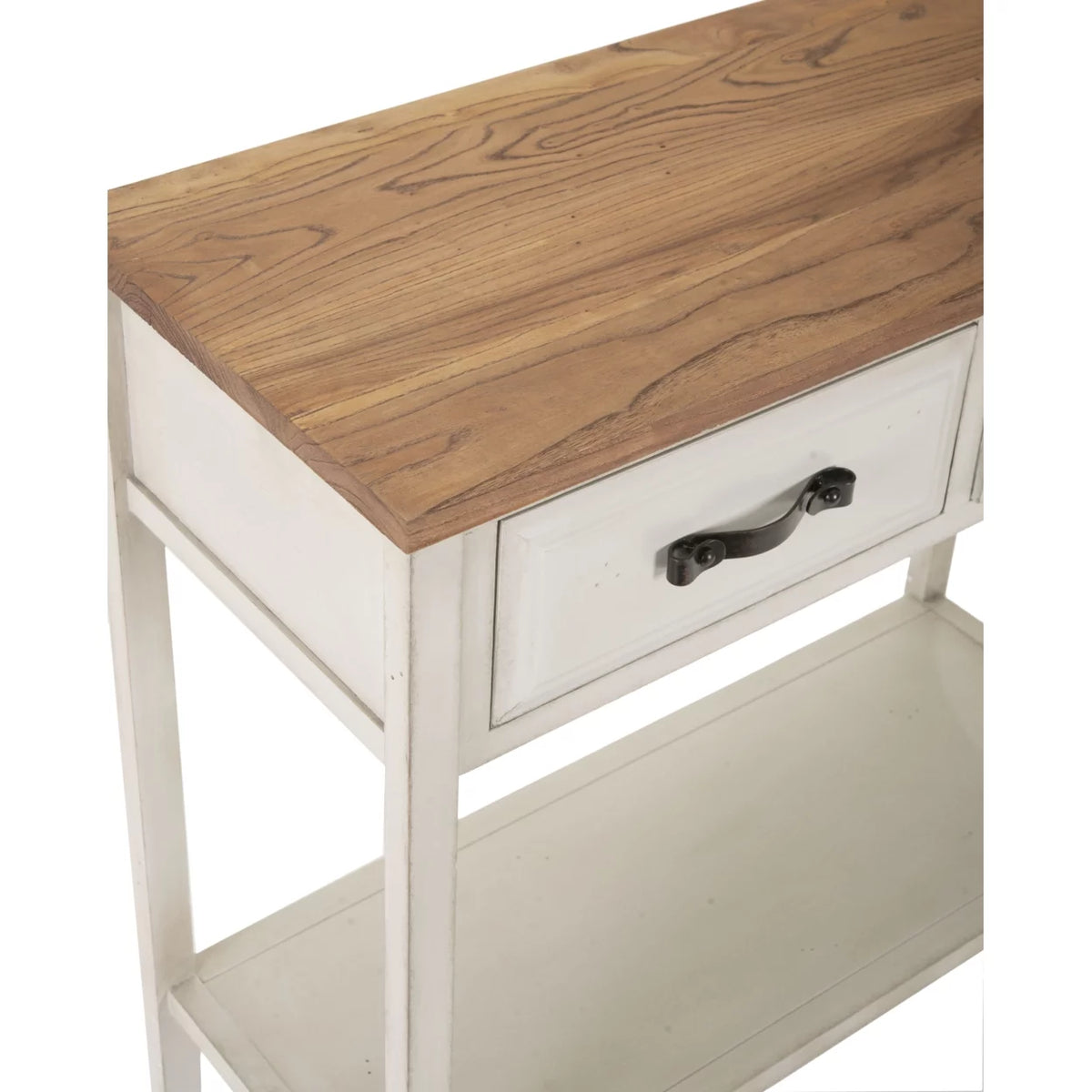 White Console Table With Storage Drawers F14080