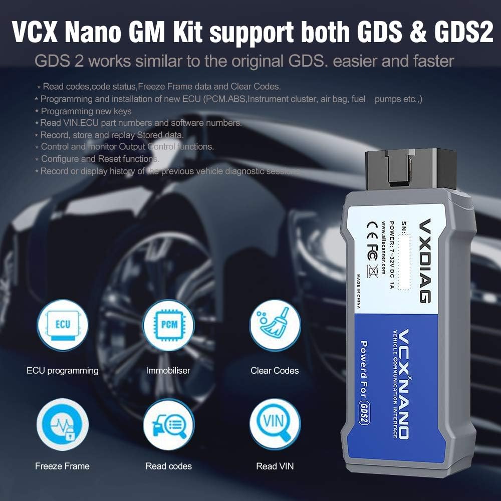 VCX Nano Diagnostic Tool for GM/OPEL with GDS2 and Tech2WIN B940