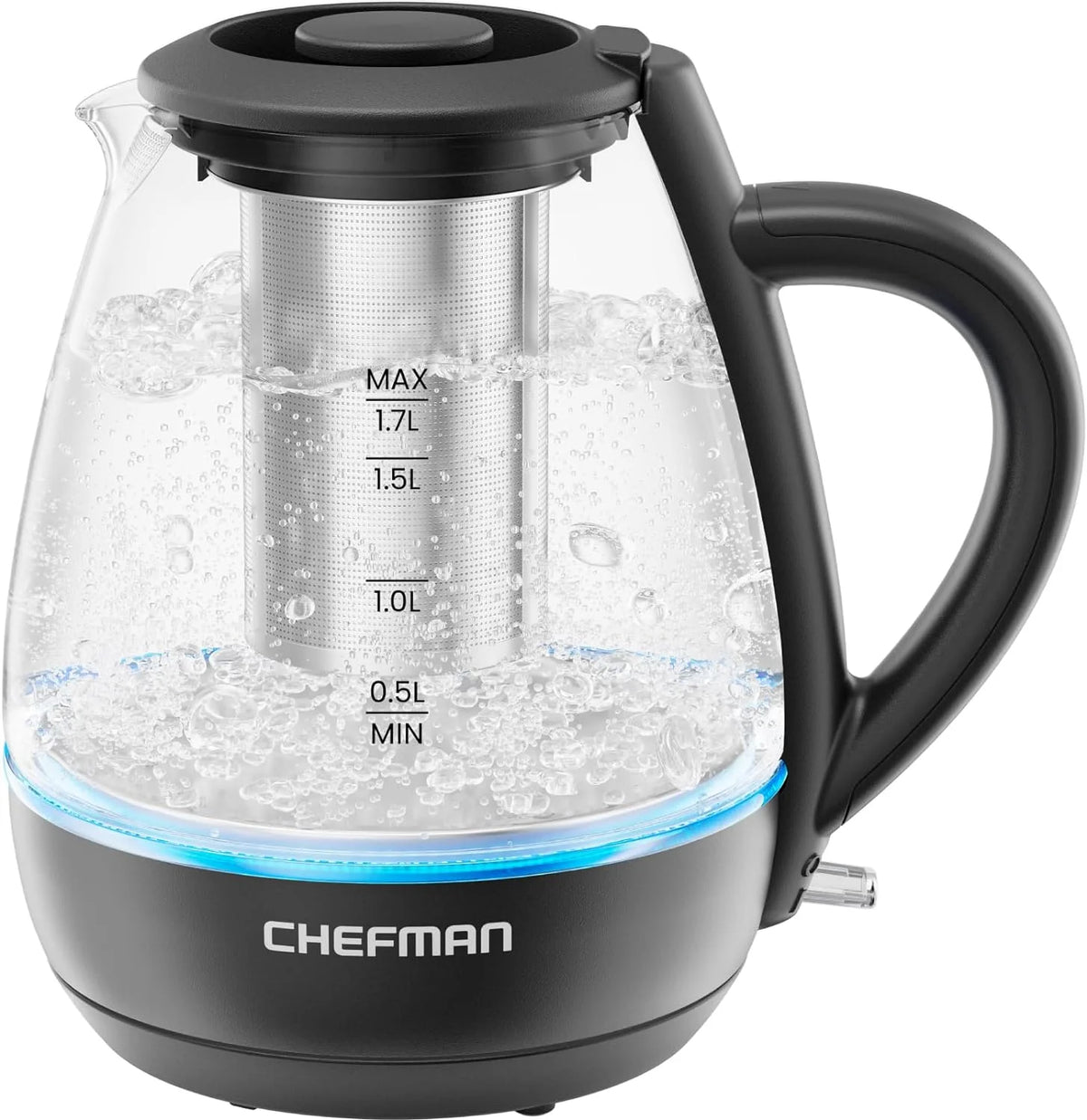 1.7L Electric Glass Kettle with Tea Infuser F9296