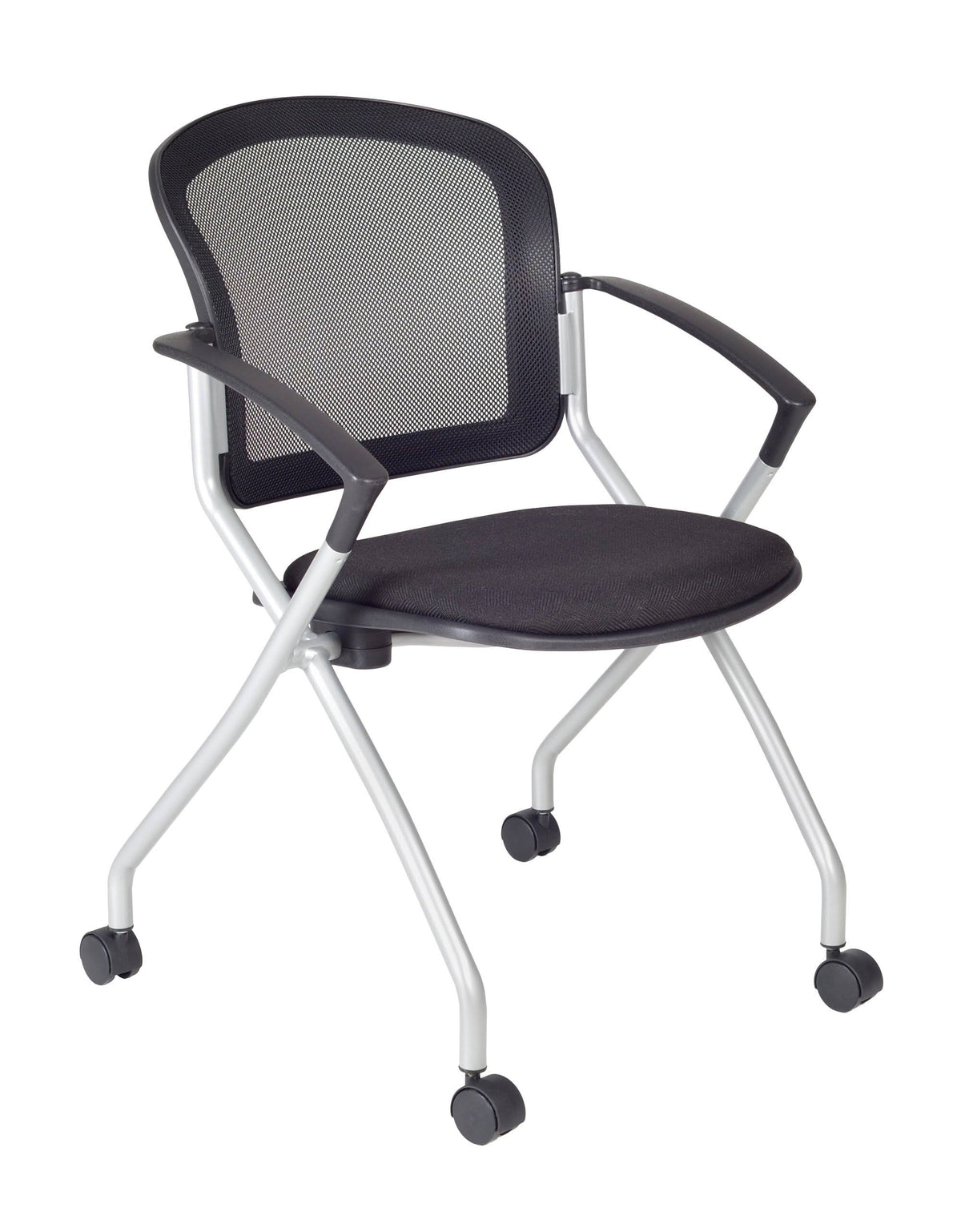 Mocha Walnut Training Table and 2 Nesting Chairs B298