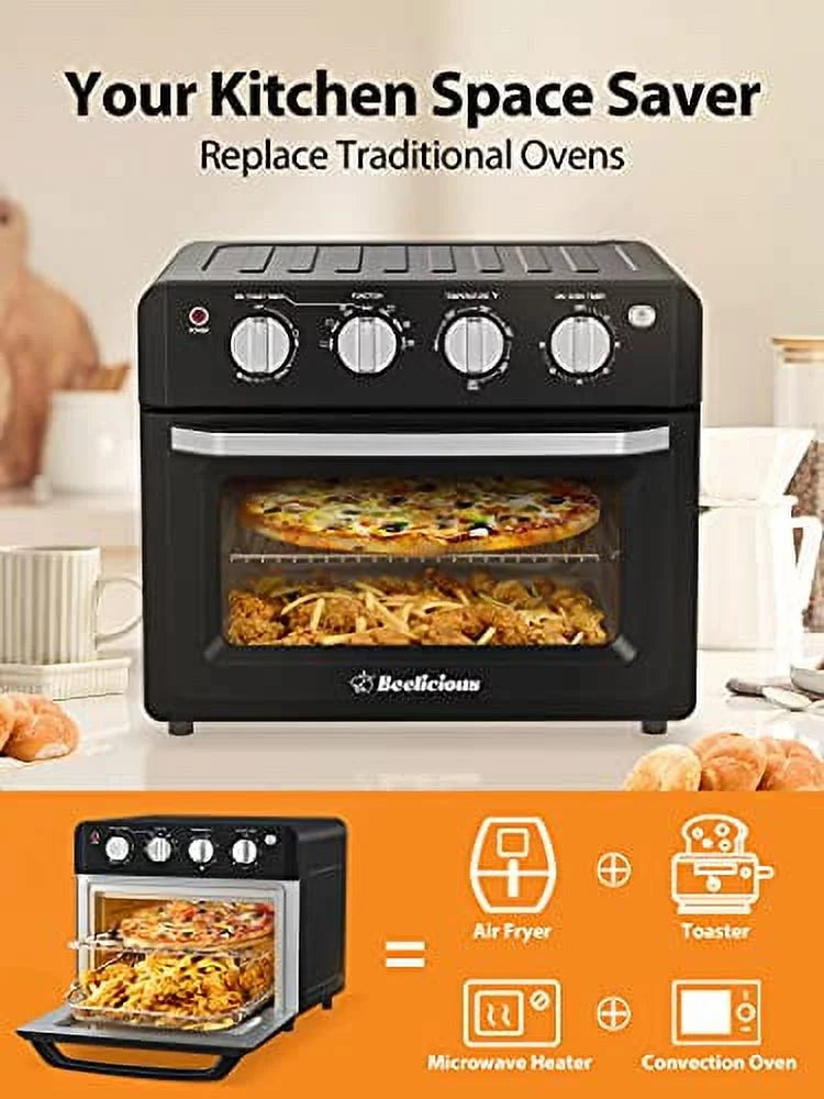 19 Quart 7-in-1 Air Fryer Toaster Oven Combo with 4 Accessories G24840