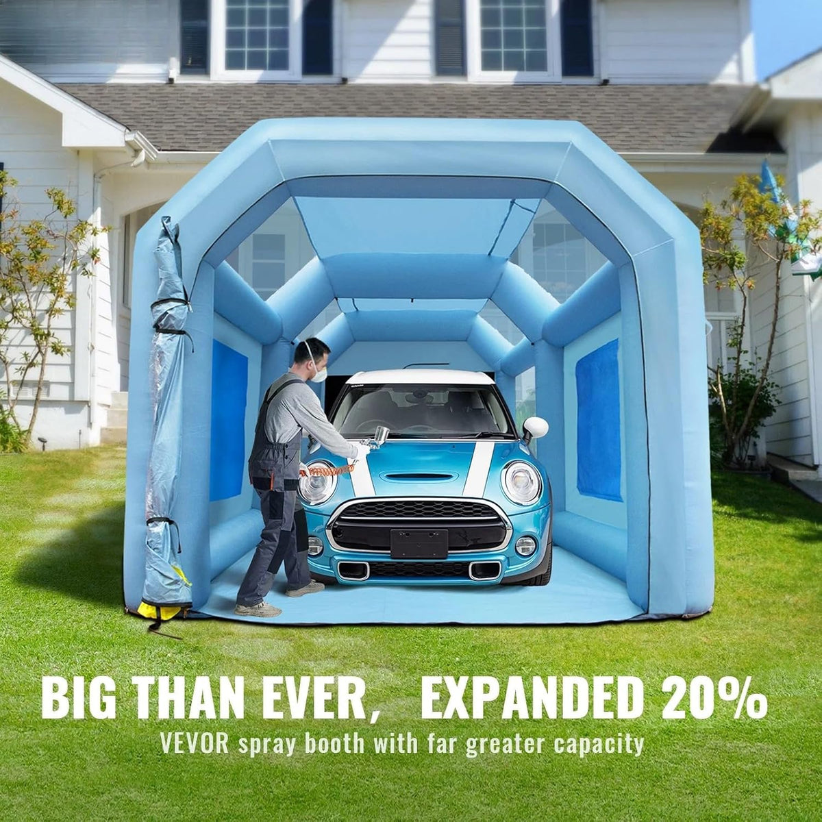 20x10x8ft Inflatable Spray Booth with Blowers Air Filter System O828840
