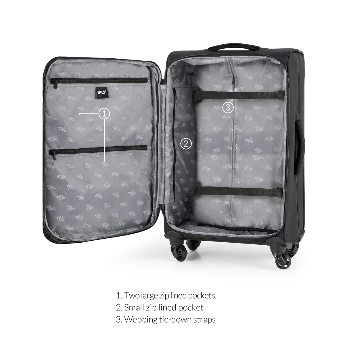 3-Piece Softside Luggage Set, Black G35880