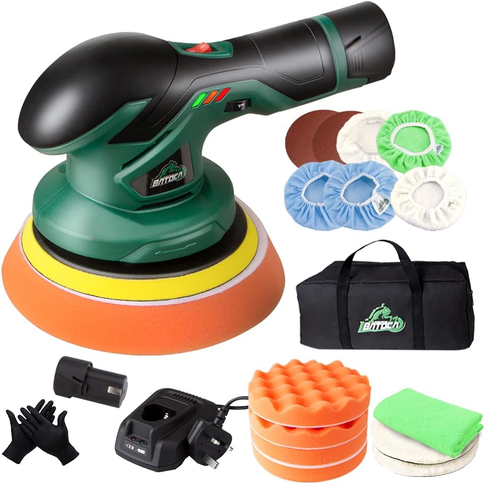 Cordless Car Buffer Polisher with 12V Lithium Rechargeable Battery Brushless Polisher E40162