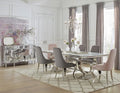 Rectangle Dining Table White and Chrome G359