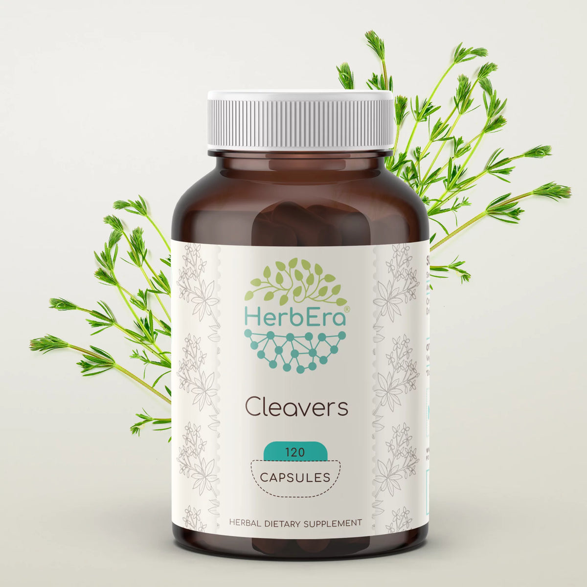 120 Capsules 400 mg Organic Cleavers Dried herb T363402