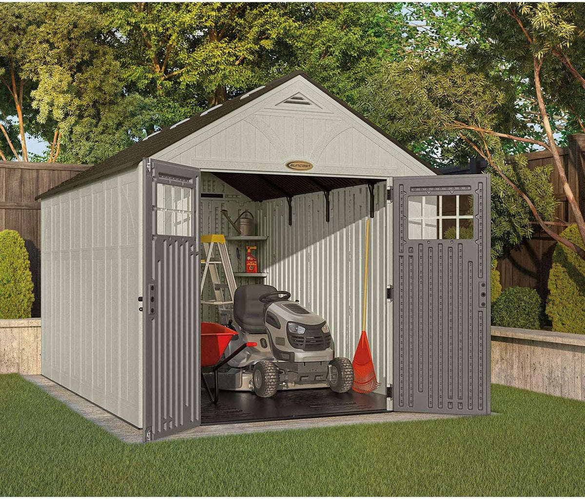 8' x 13' Heavy-Duty Resin Storage Shed M129519