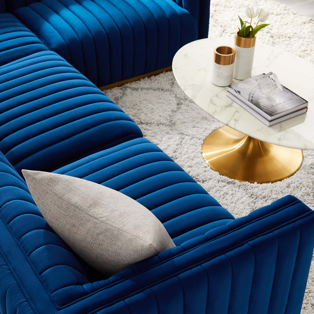 Tufted Performance Velvet 4-Piece Sectional Y72721