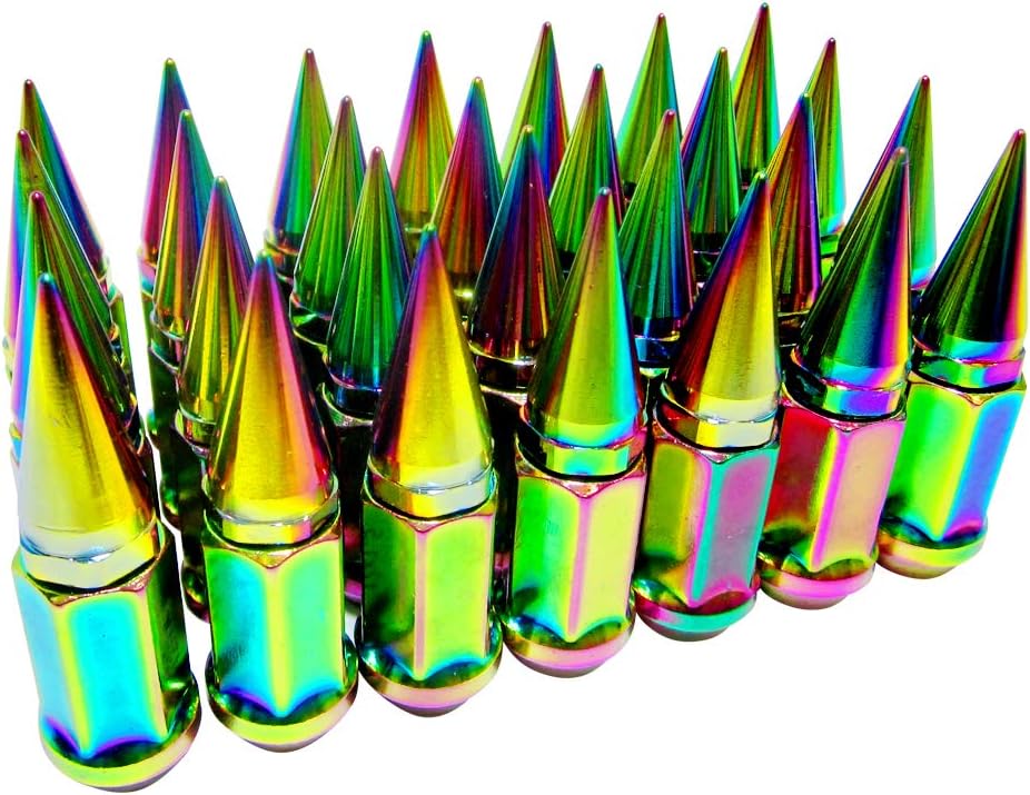 32 pc Extended Spike Lug Nut M12x1.5 Conical Seat Hex 3/4 W824