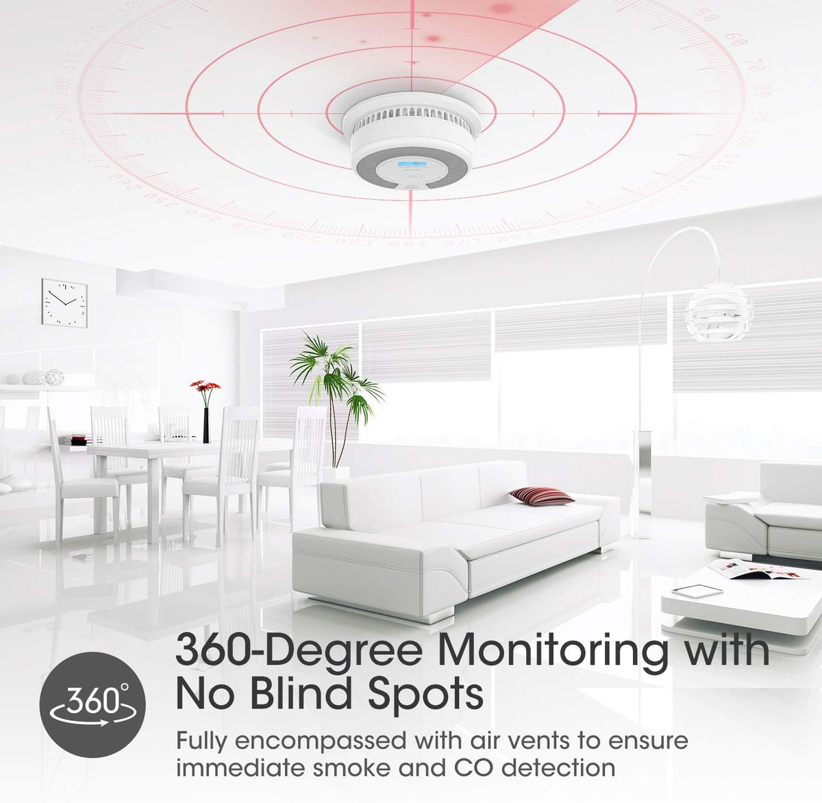 10-Year Battery Combination Smoke Carbon Monoxide Detector Alarm K116248