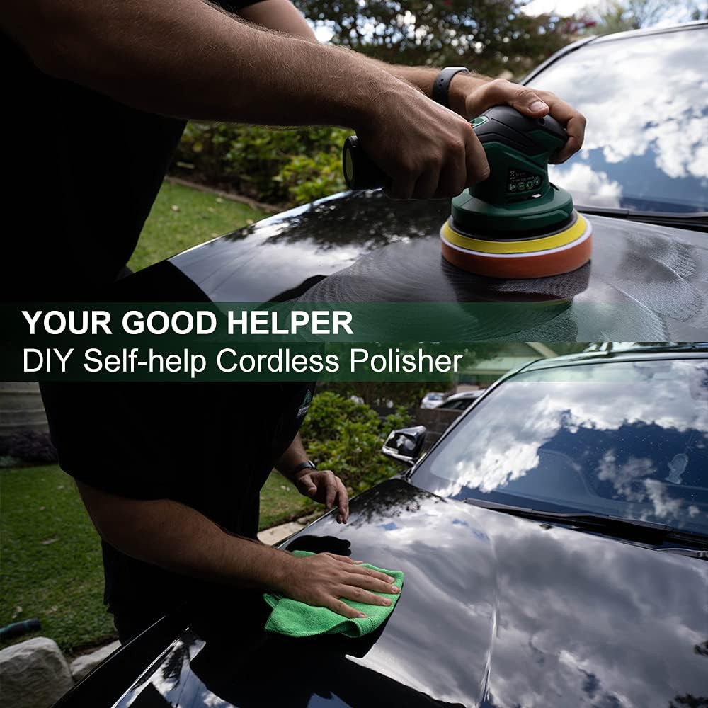 Cordless Car Buffer Polisher with 12V Lithium Rechargeable Battery Brushless Polisher E40162