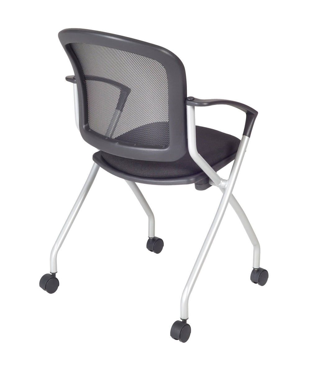Mocha Walnut Training Table and 2 Nesting Chairs B298