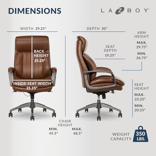 Black Vegan Leather Office Chair with Memory Foam Seat Back E714