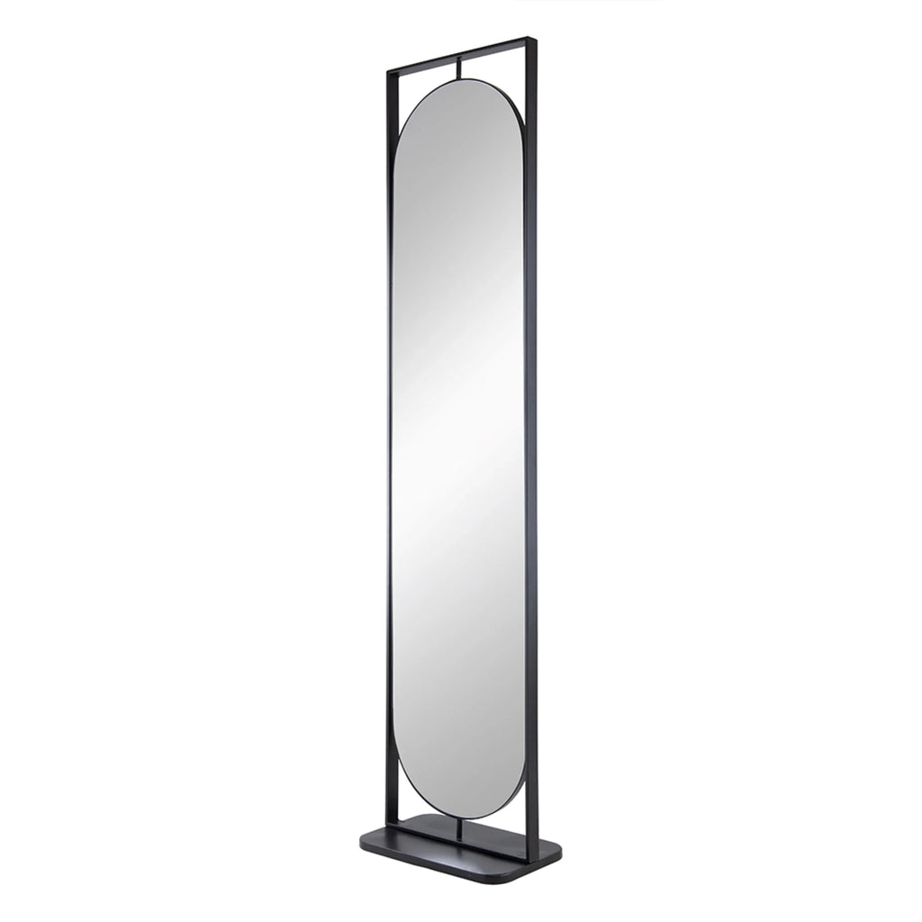 Black Rectangular Full Length Stand Mirror Z33543