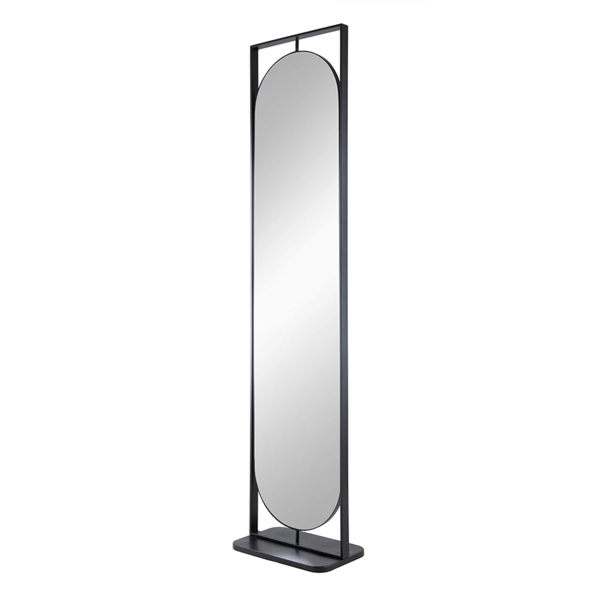 Black Rectangular Full Length Stand Mirror Z33543