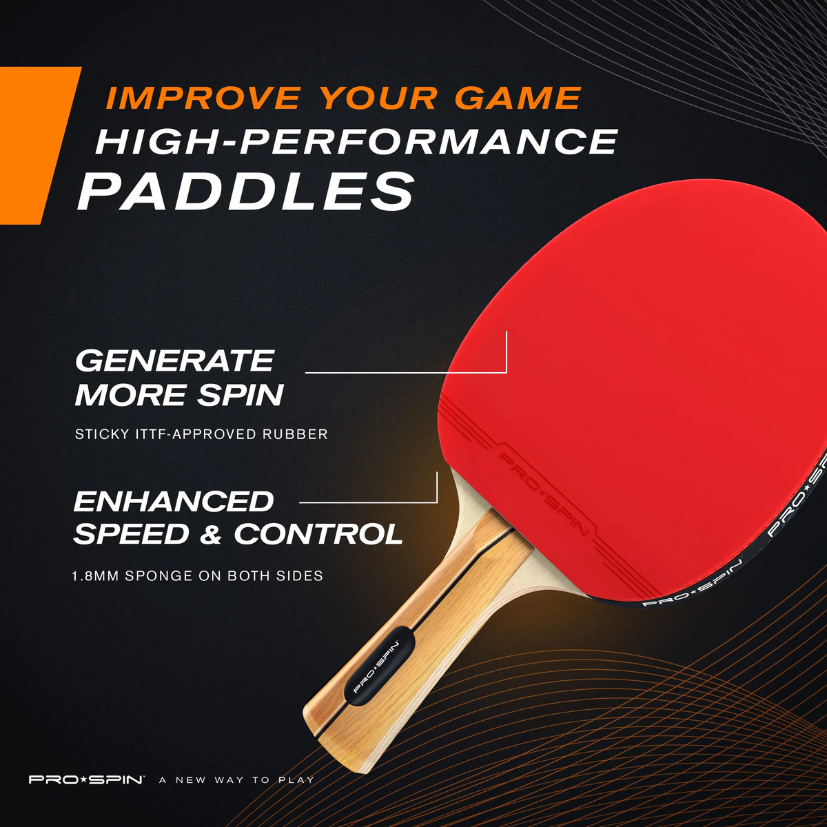2-Player Table Tennis Racket Set with 3-Star Balls and Storage Case C1041
