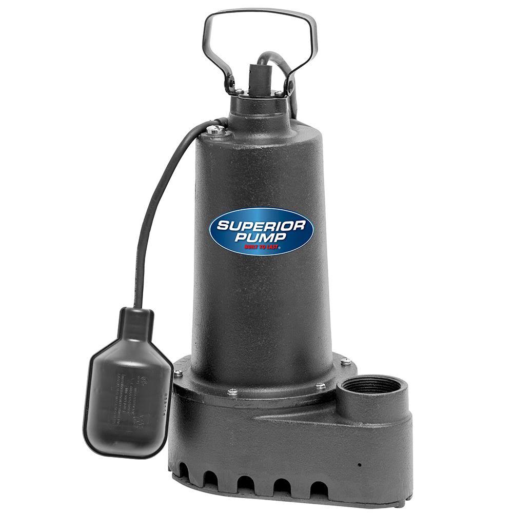 1/3 HP Cast Iron Submersible Sump Pump with Tethered Float Switch S3209