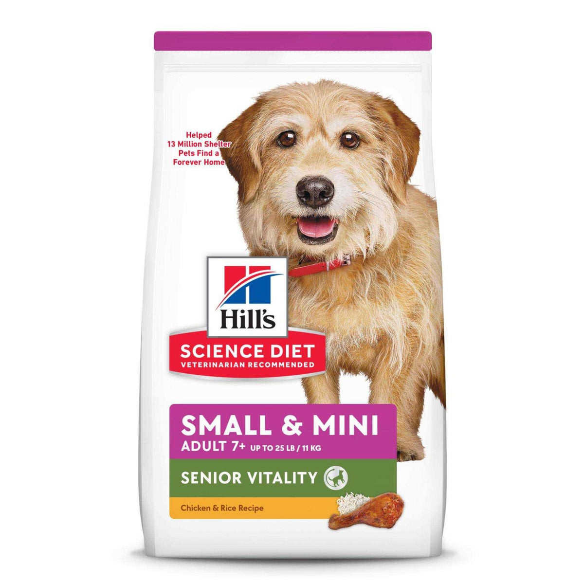 Senior Vitality Small & Mini Chicken & Rice Recipe Dog Food K587387