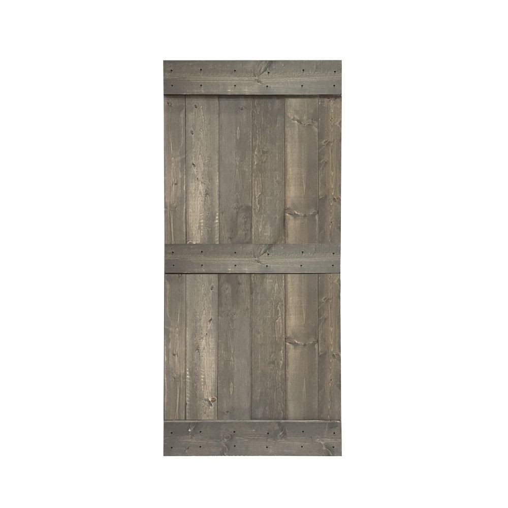 Charcoal Black Solid Wood Interior Sliding Barn Door C920